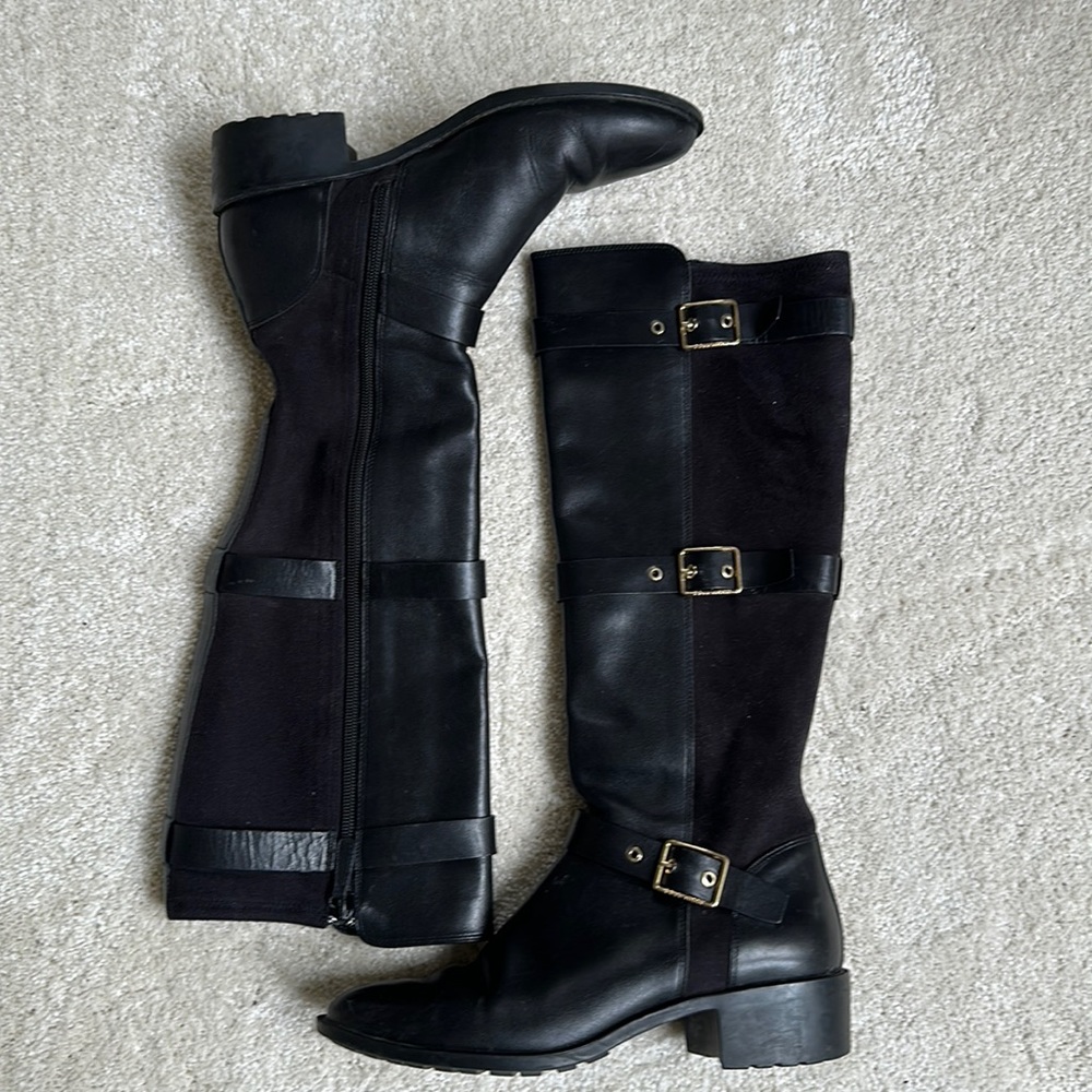 Cole Haan black knee high boots